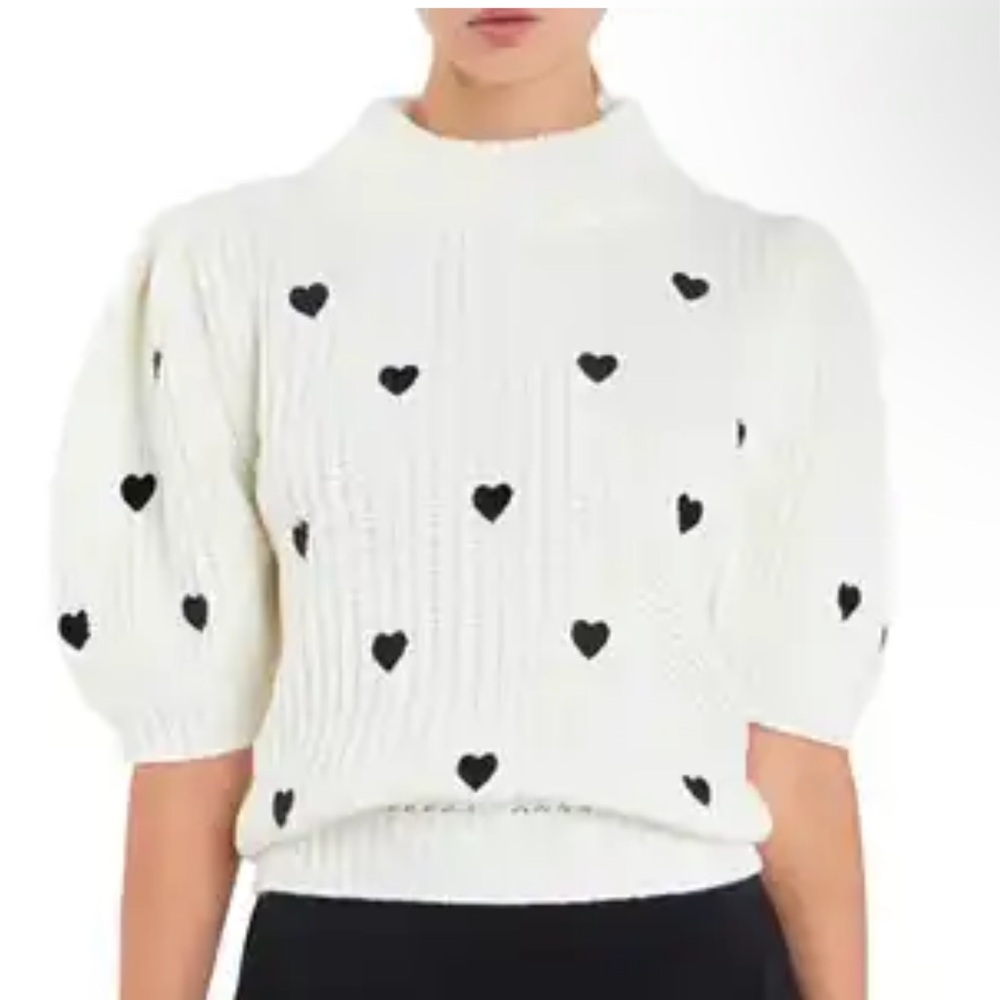 Gray Black Hearts Top - Picture 14 of 14